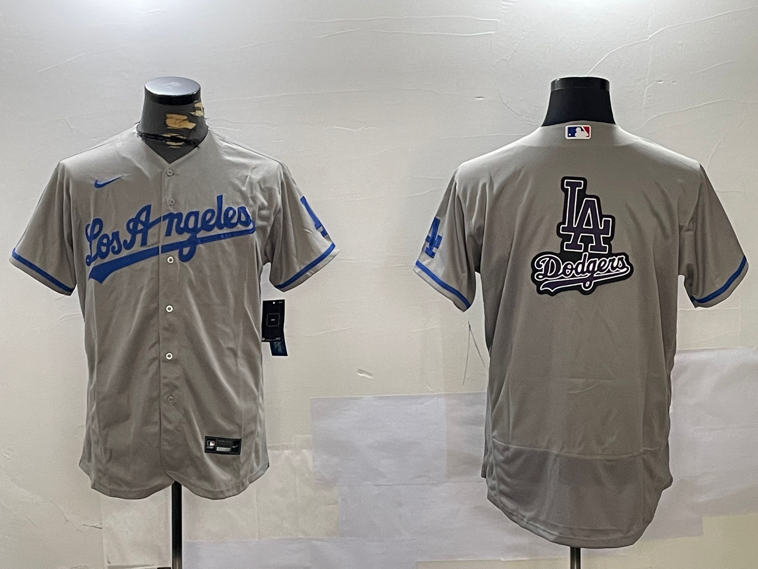 Men Los Angeles Dodgers Blank Grey Elite 2024 Nike MLB Jersey style 12166